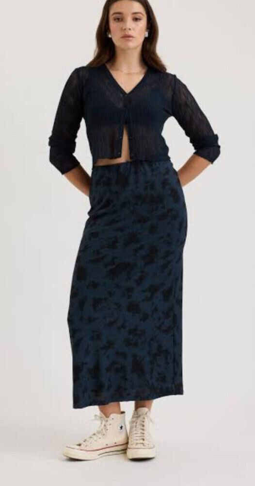 pattern midi skirt