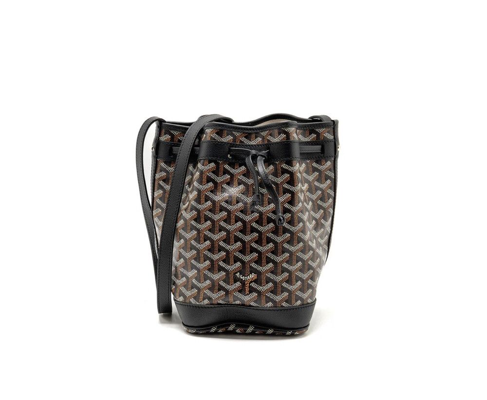 Goyard Petit Flot Bucket Bag Goyardline Canvas Leather