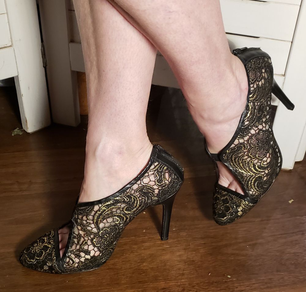 Black & Gold Stilettos
