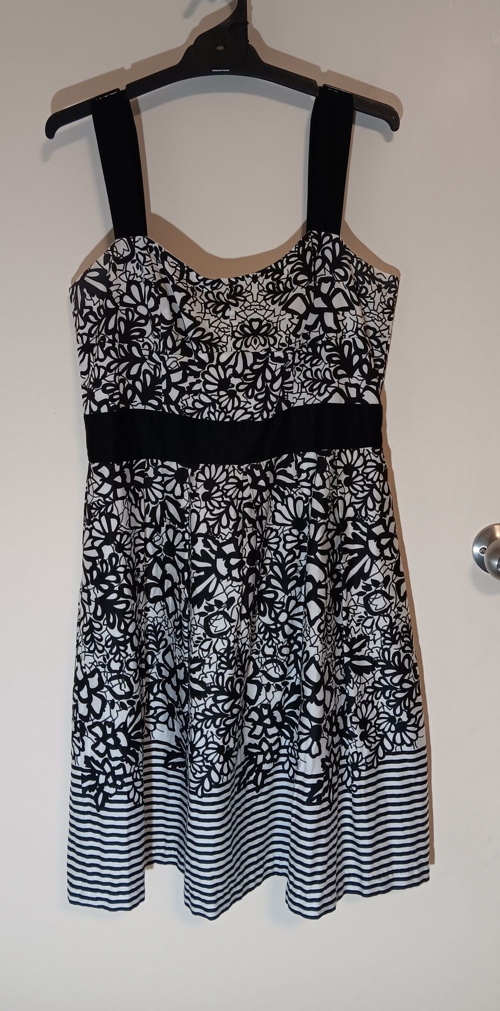 Black and White Floral Summer Dress