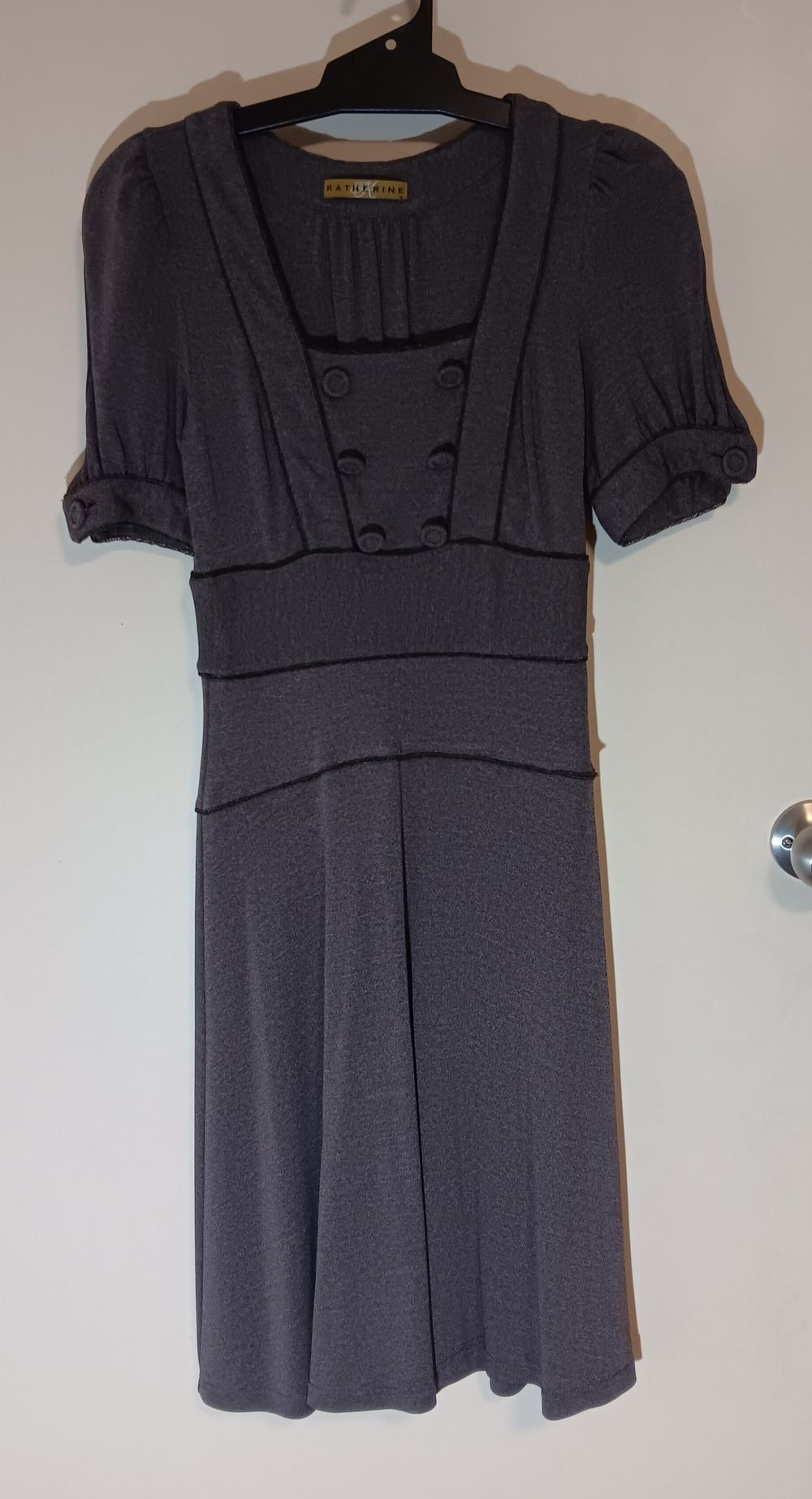 Vintage Brown/Grey 50s Style Dress