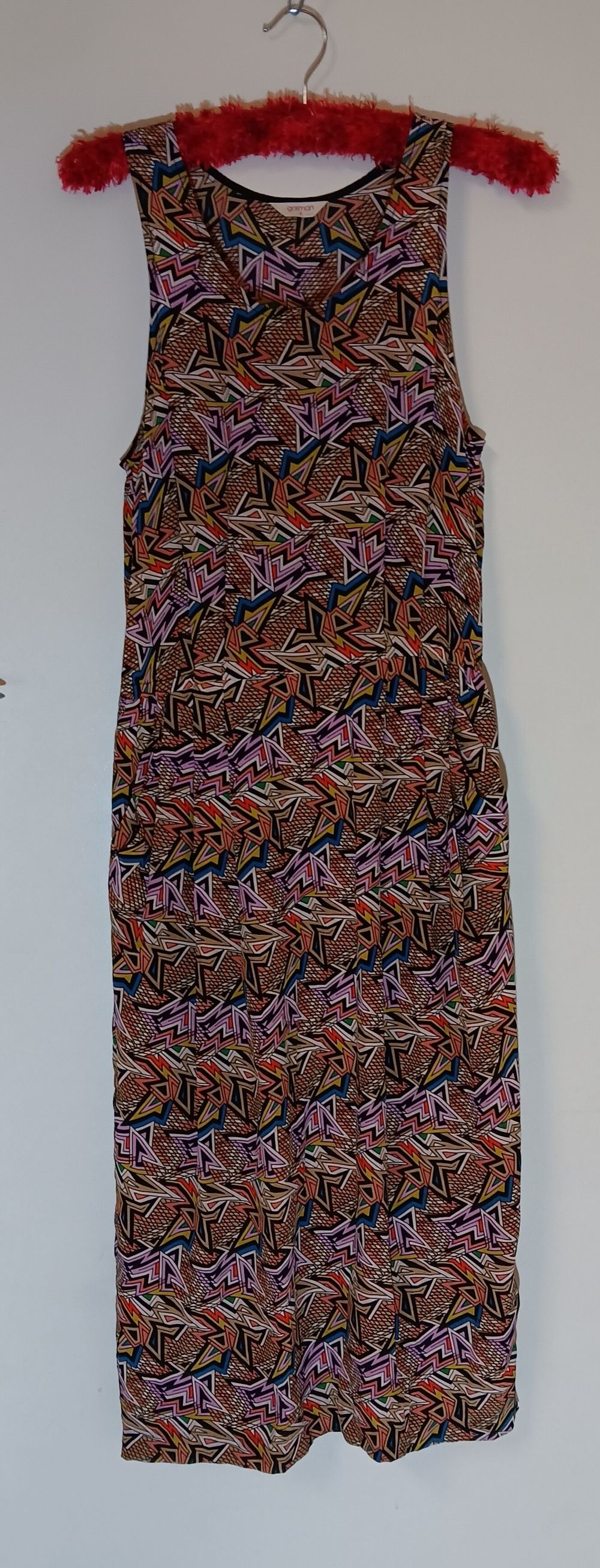 GORMAN Label Brown Silk Print Dress