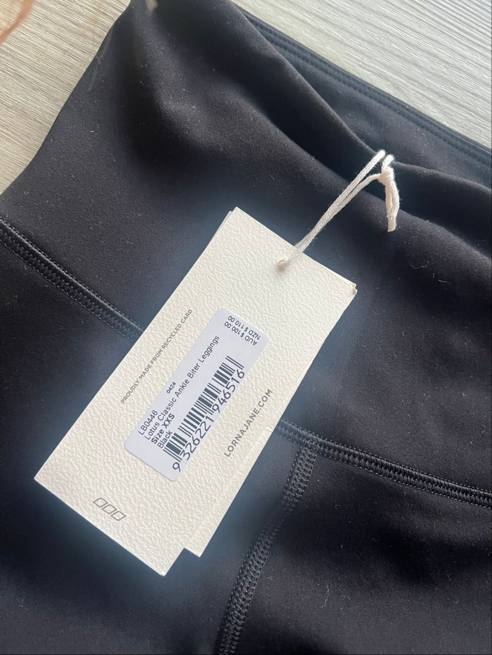 Lorna Jane Black Lotus Classic Ankle Biter Leggings