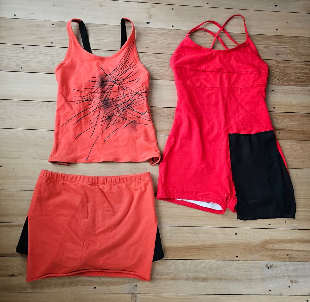 2 x contemporary dance/gym leotards