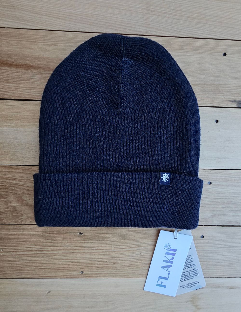 Flakii 100%merino wool navy beanie
