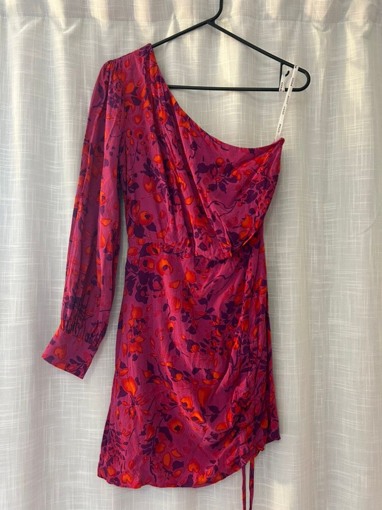 Kookai Floral One Shoulder Dress