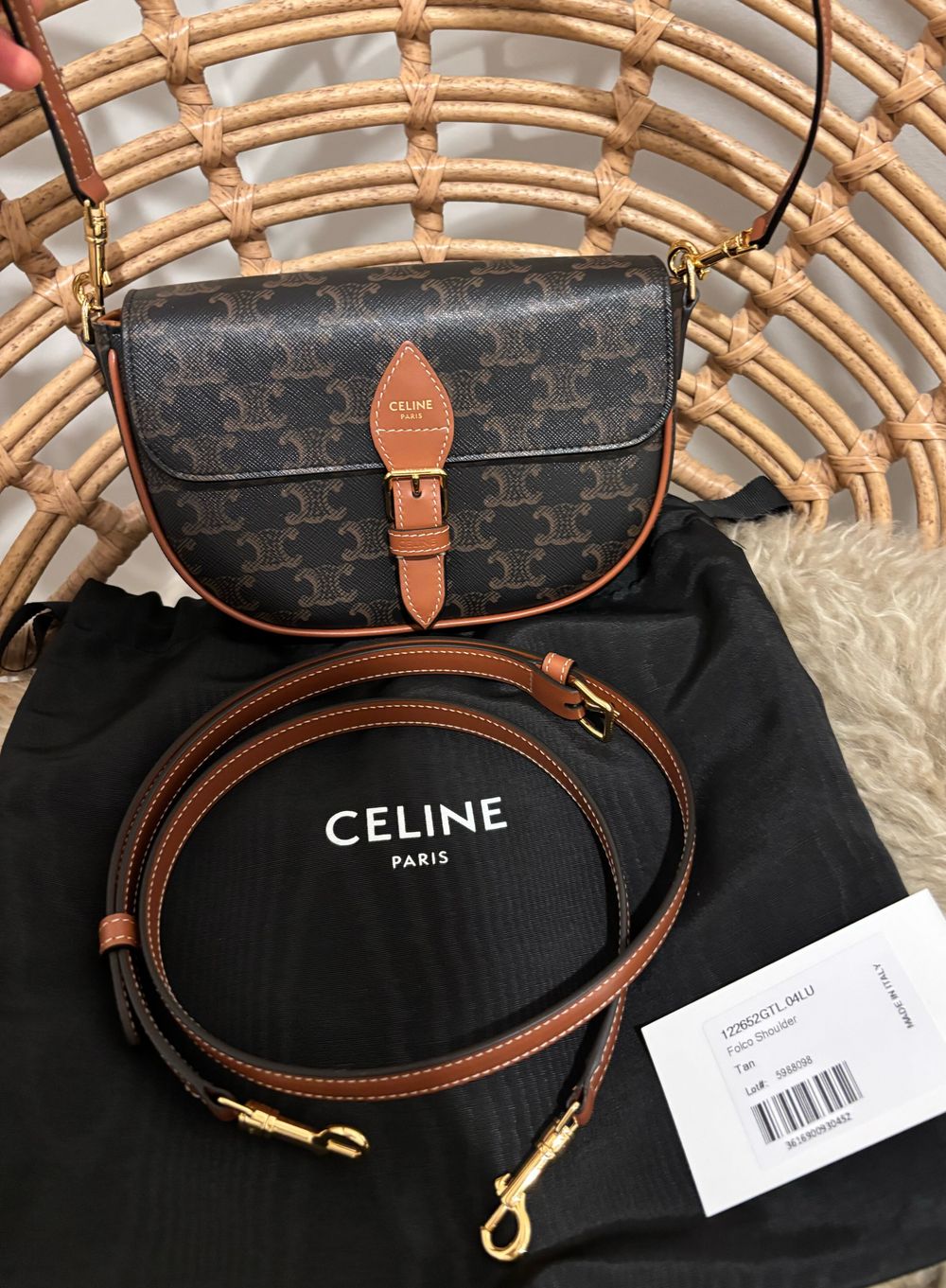 Authentic Celine Folco Shoulder Bag