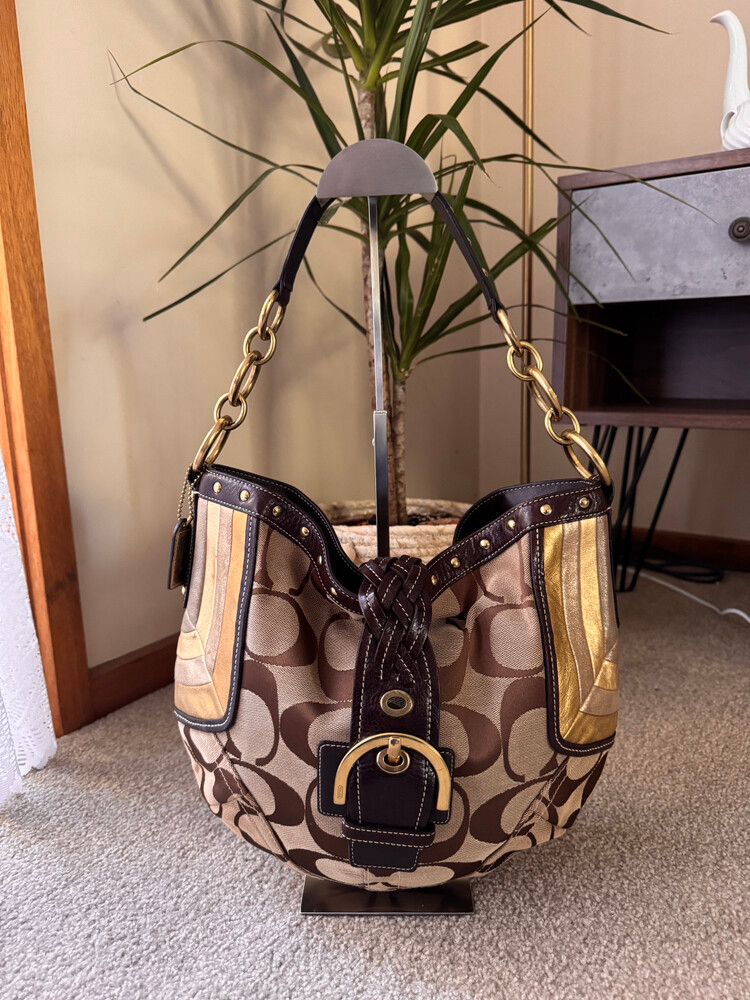 Coach - Vintage Coach Classic Signature Studded Large Hobo Bag on
