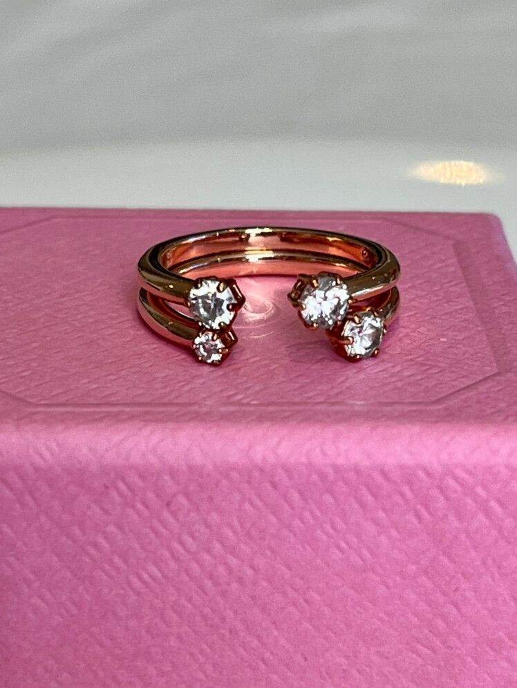 SWAROVSKI CONSTELLA ROSE GOLD RING SET -SIZE 55 - RRP $199