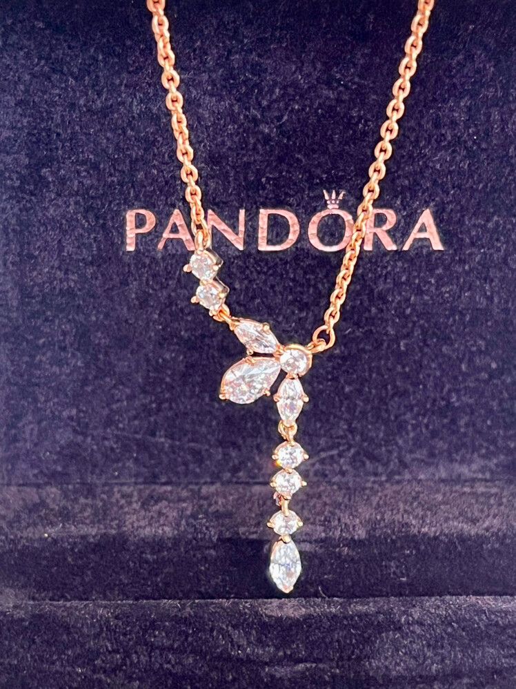 PANDORA ROSE HERBARIUM CLUSTER DROP COLLIER NECKLACE - RRP $299
