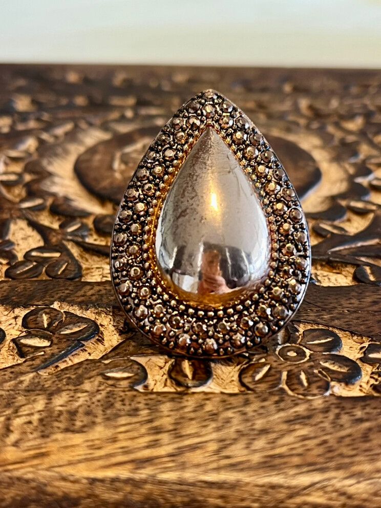 ⚜️SAMANTHA WILLS ANTIQUE ROSE GOLD METAL BOHEMIAN BARDOT RING