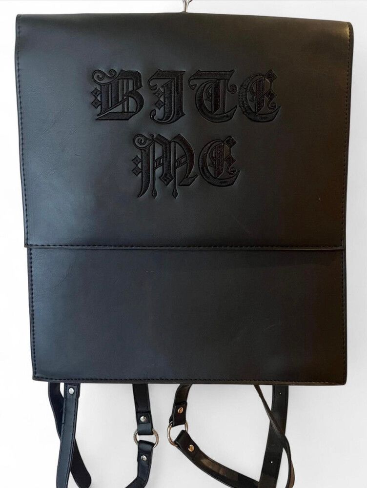 🖤 DANGERFIELD BLACK FRIDAY GOTHIC PU LEATHER BACKPACK WITH MAGNETIC FLAP - INNC