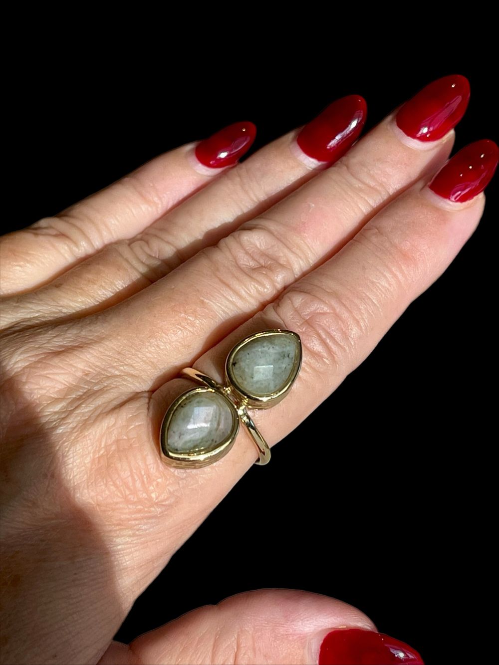 ⚜️SAMANTHA WILLS HERE COMES THE SUN RING IN GOLD WITH QUARTZITE SIZE 7.25