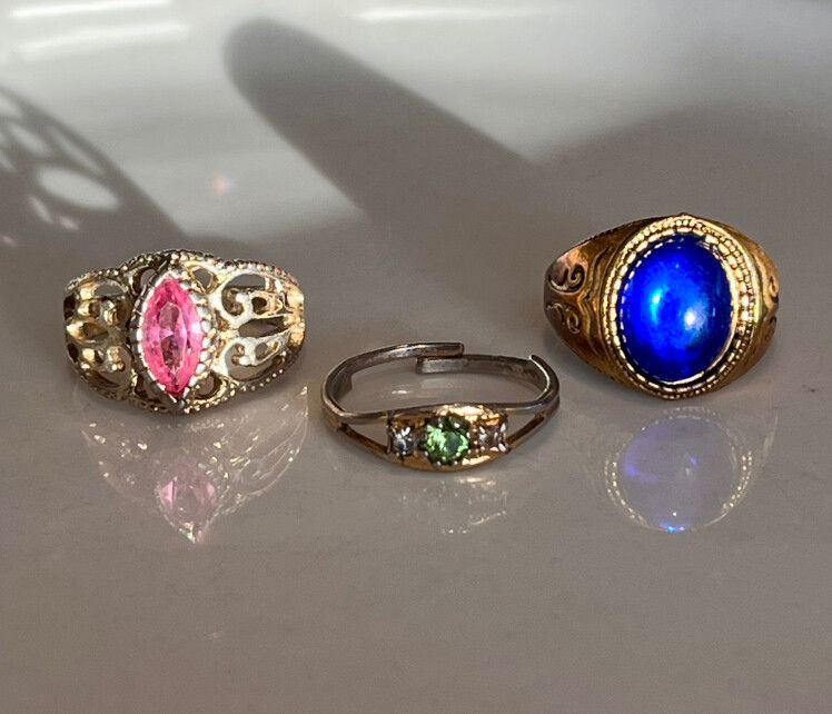 ⚜️SET OF 3 VINTAGE RINGS - Circa 1970 -1990