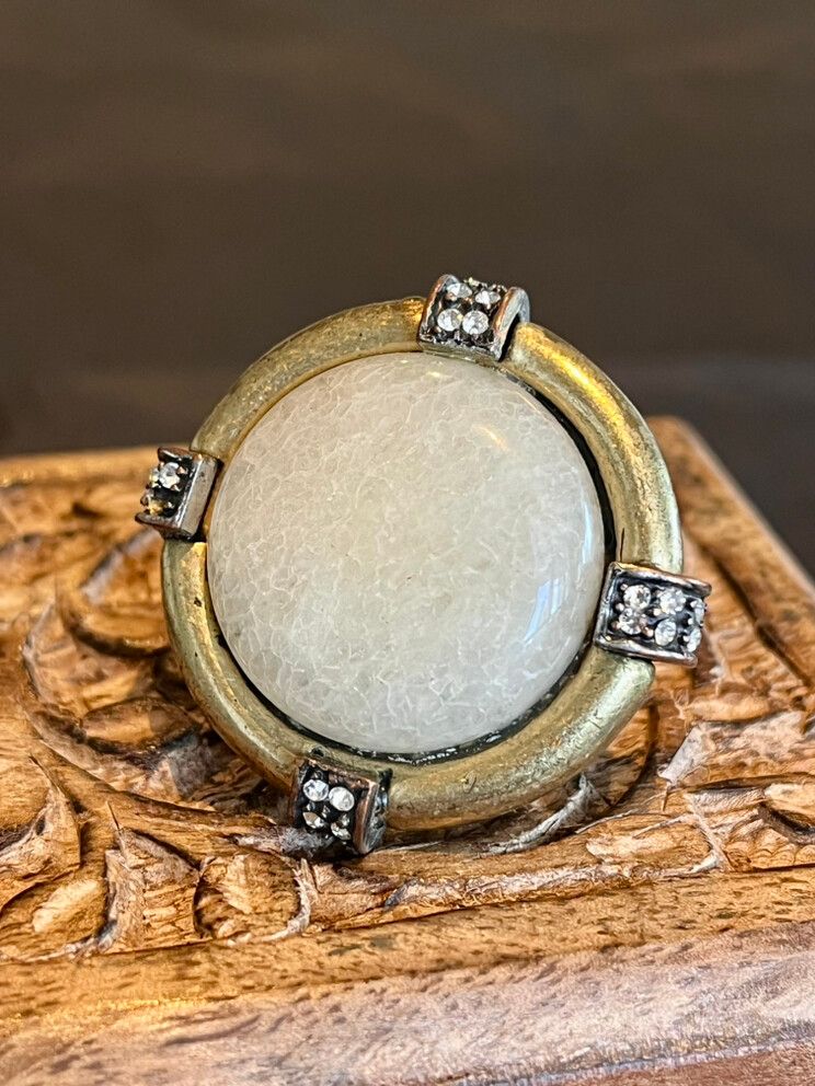 ⚜️SAMANTHA WILLS NAUTICAL KNOTS RING WITH MILKY QUARTZ & CRYSTALS