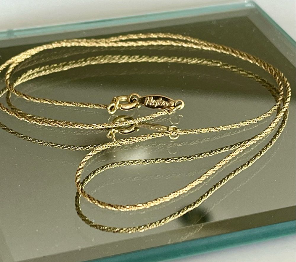 ⚜️VINTAGE NAPIER GOLD PLATED TWISTED ROPE CHAIN NECKLACE