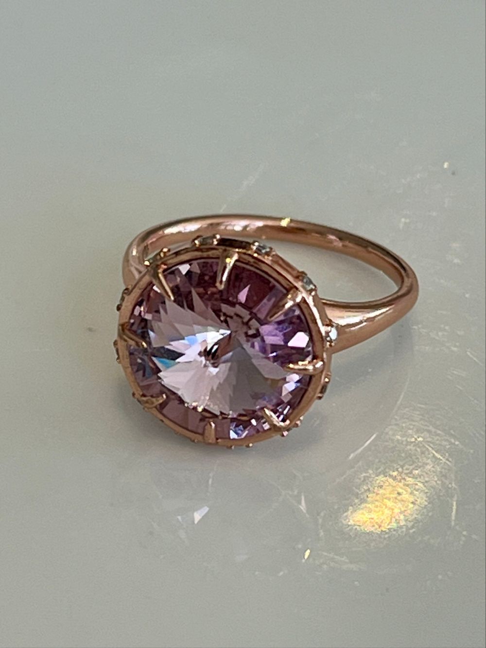 ⚜️MIMCO MAE FINE RING WITH PURPLE SWAROVSKI CRYSTAL SIZE 7 - RRP $79.95