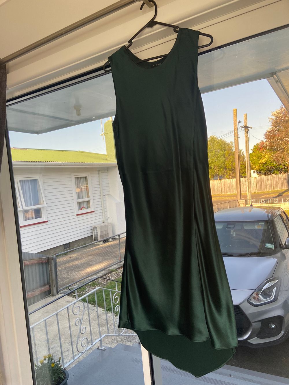 Storm - Storm Green Dress on Designer Wardrobe Storm - Storm Green Dress on Designer Wardrobe