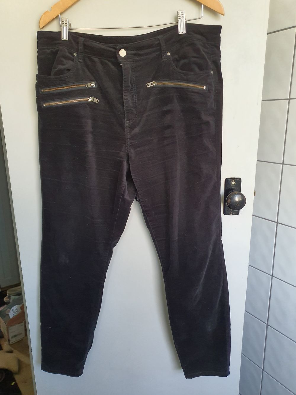 Midnight velveteen jeans
