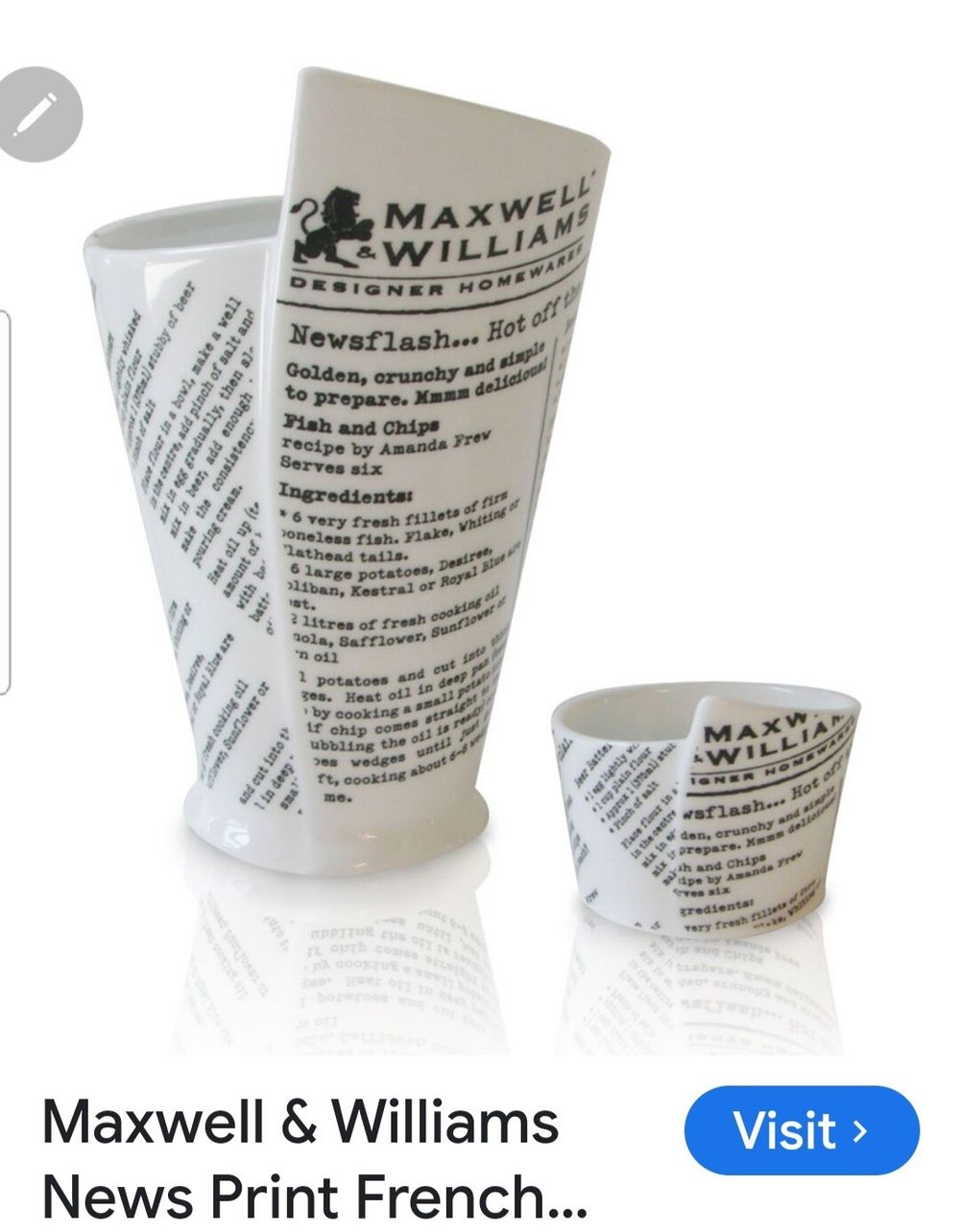 Maxwell williams chip  and sauce cups