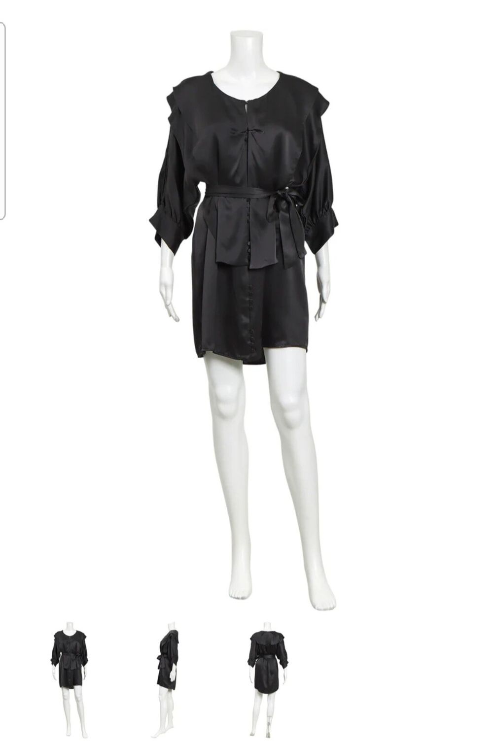 Grey silk mini dress