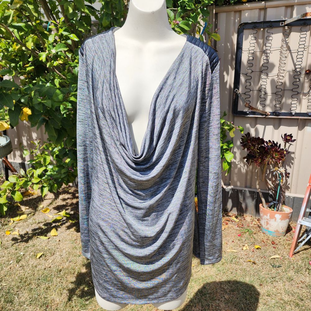 Draped neck top