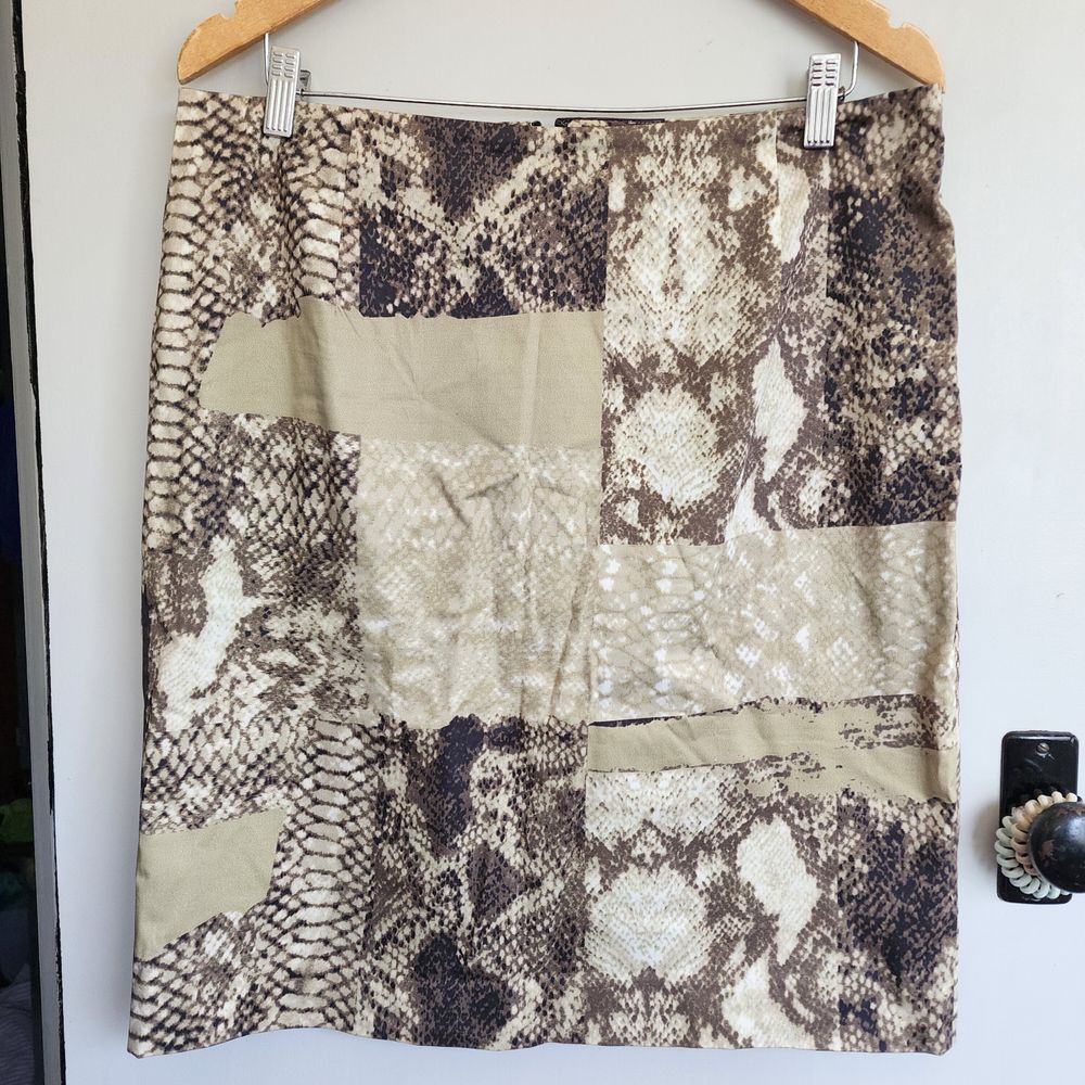 Patchwork animal print skirt