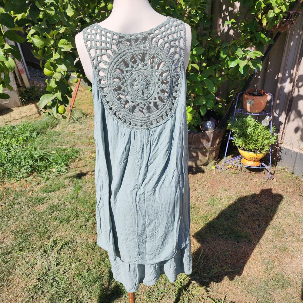 Sage boho dress