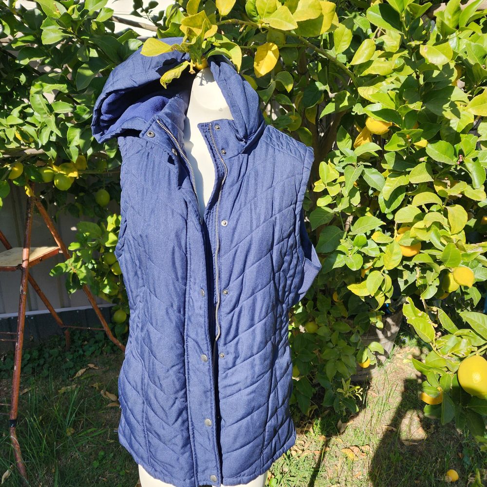 Denim look vest