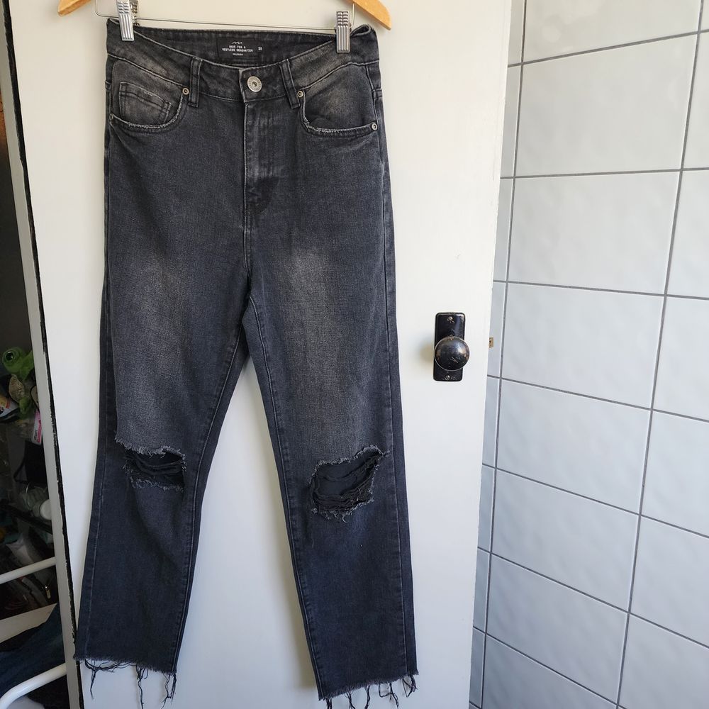 Factorie disstresed black jeans