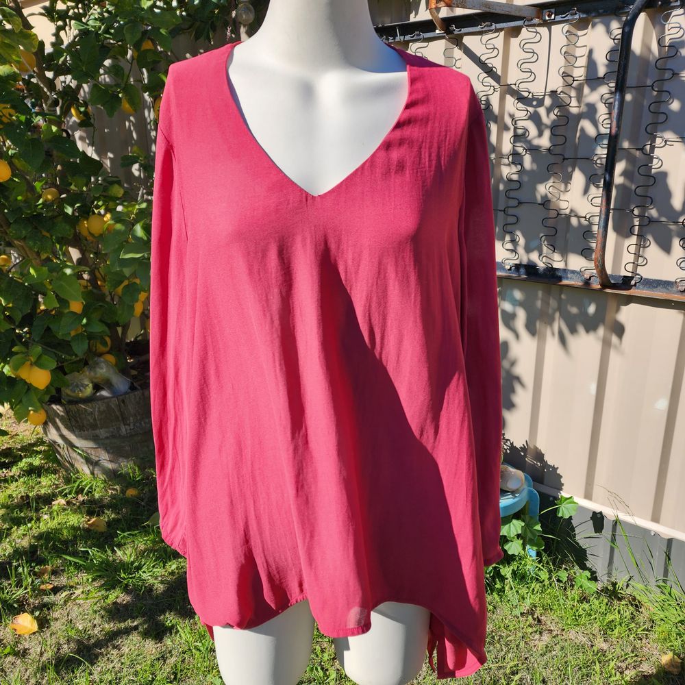 The Ark cherry red blouse
