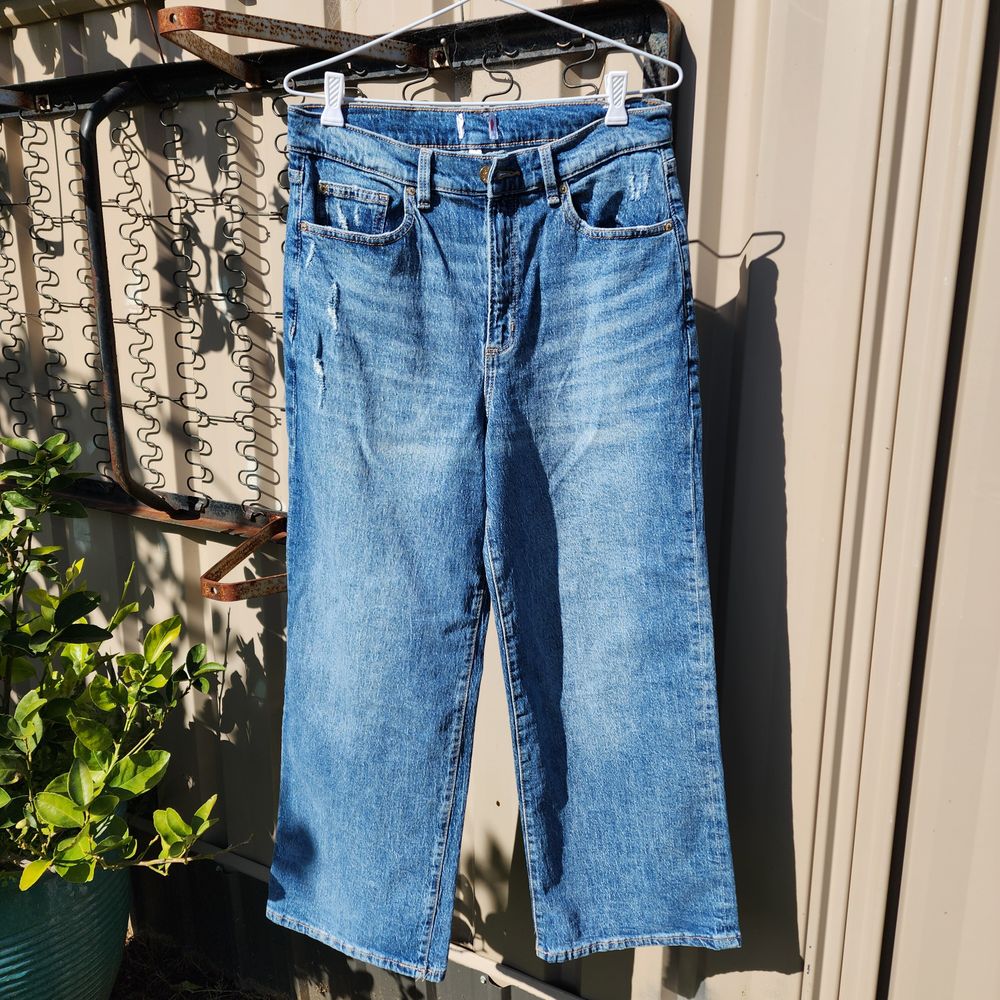 just jeans sky high wide keg crop jeans