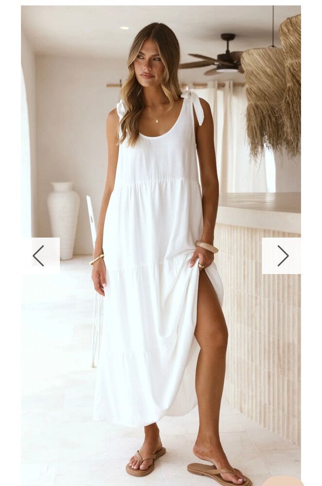Billy J Boutique - Billy J White Maxi Dress on Designer Wardrobe