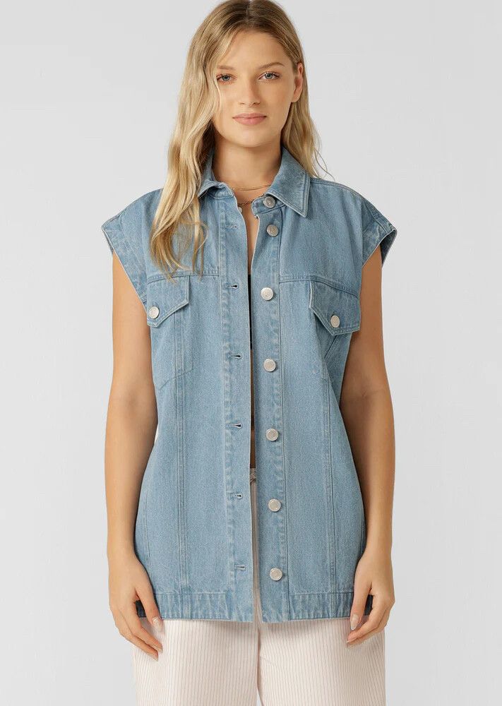 Lorna Jane Blue Denim Top Size L