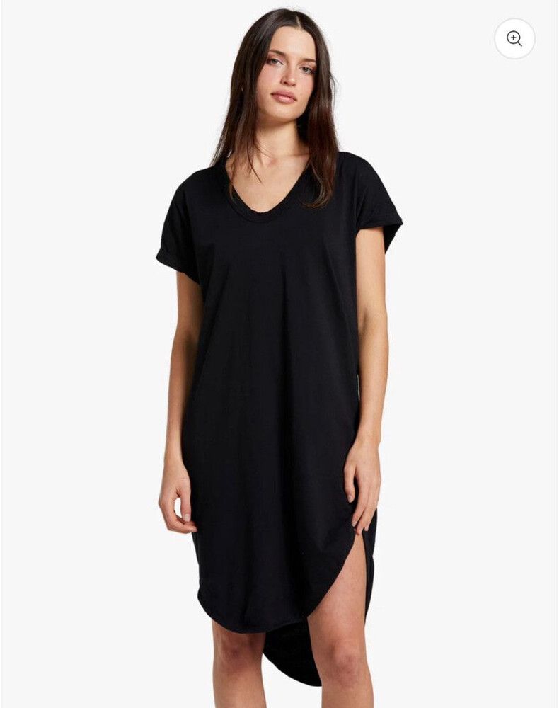 Bassike Black Dress - Size XS = NZ 8 - 10