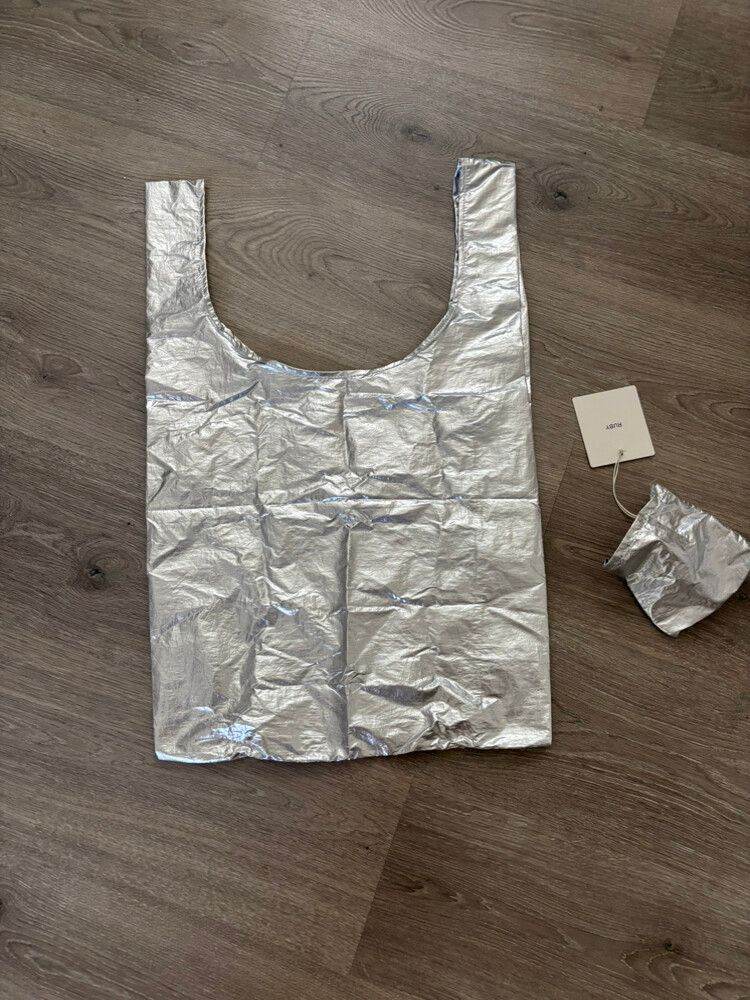 RUBY Silver Tote Bag- Packable bag