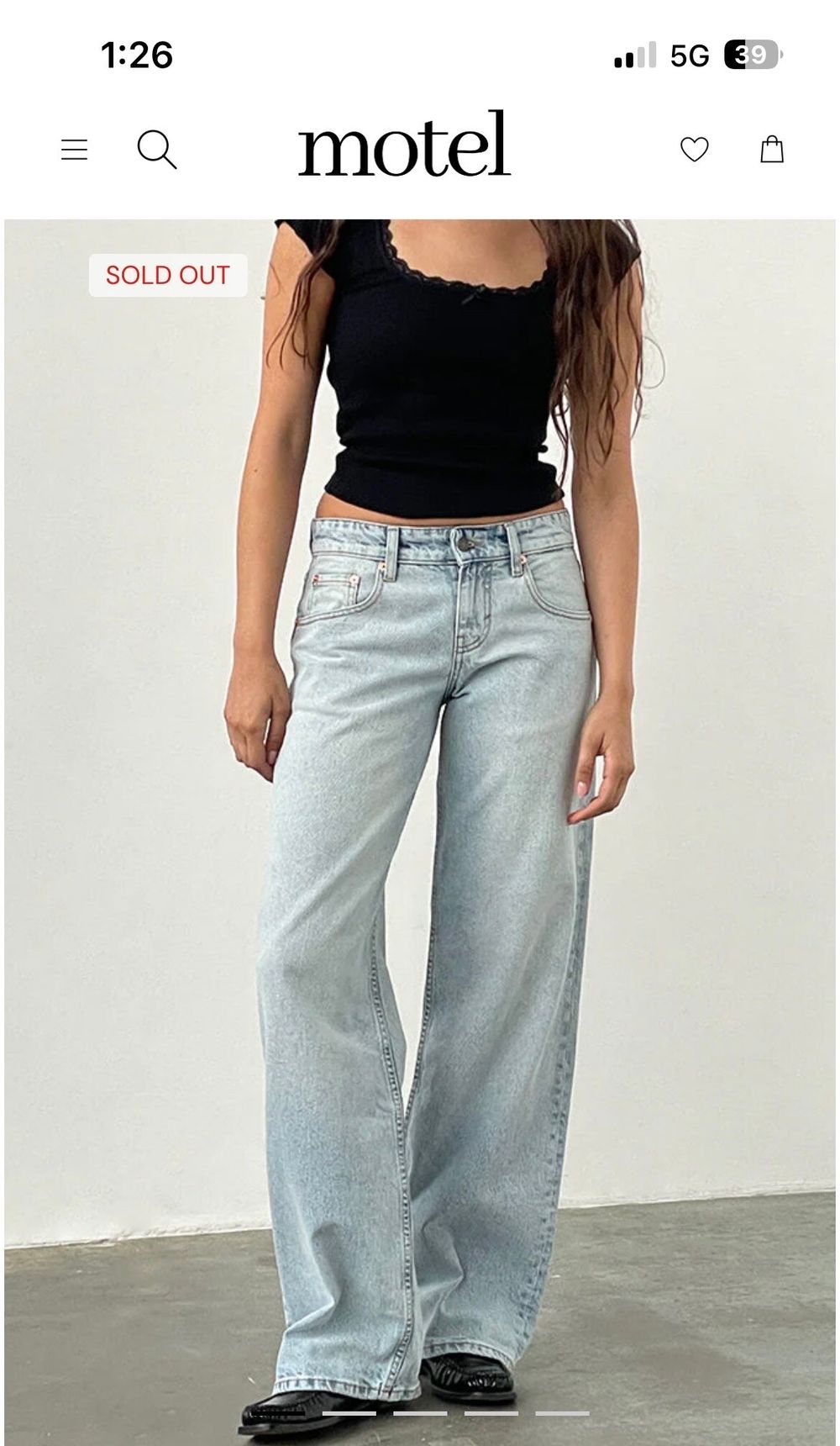 MOTEL ROCKS low rise parallel jeans