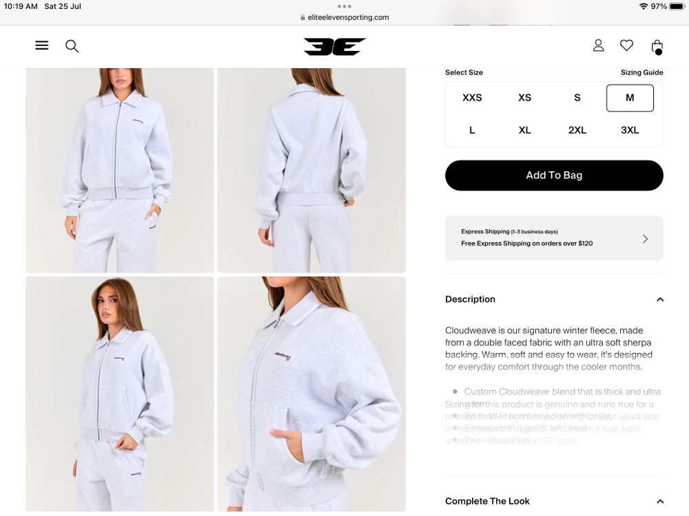 Elite Eleven Grey Cloudweave Bomber Jacket