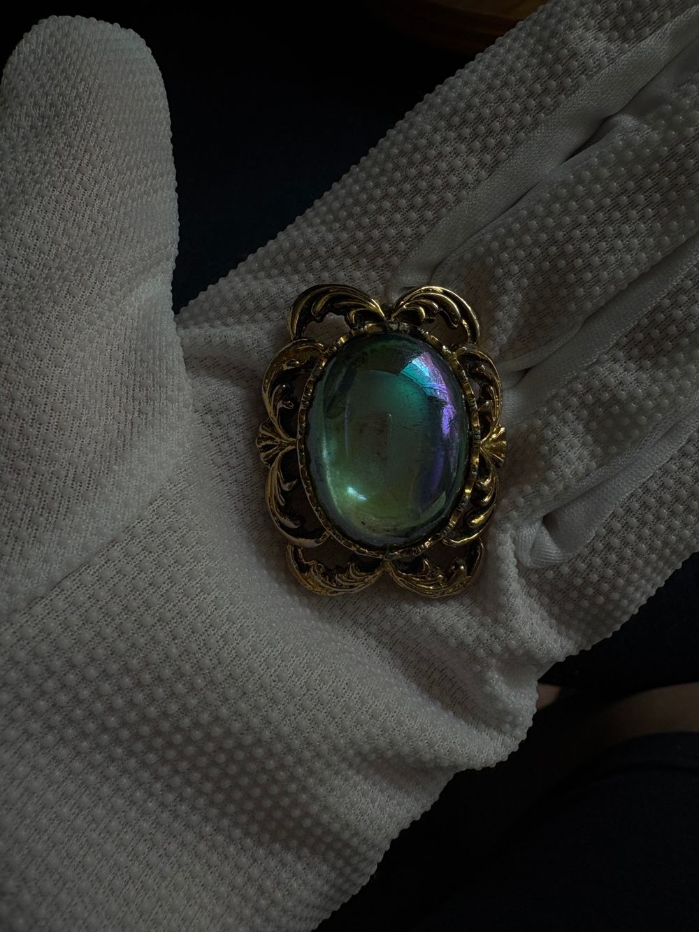Vintage Gold CR Brooch