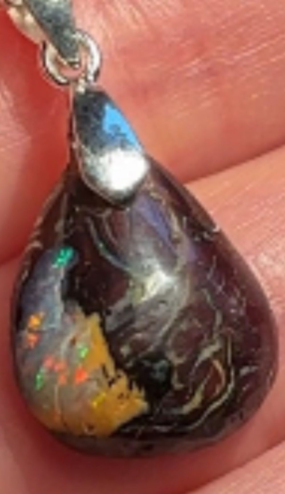 Vibrant Colours Natural Australian Solid Koroit Boulder Opal 6.90 Ct
