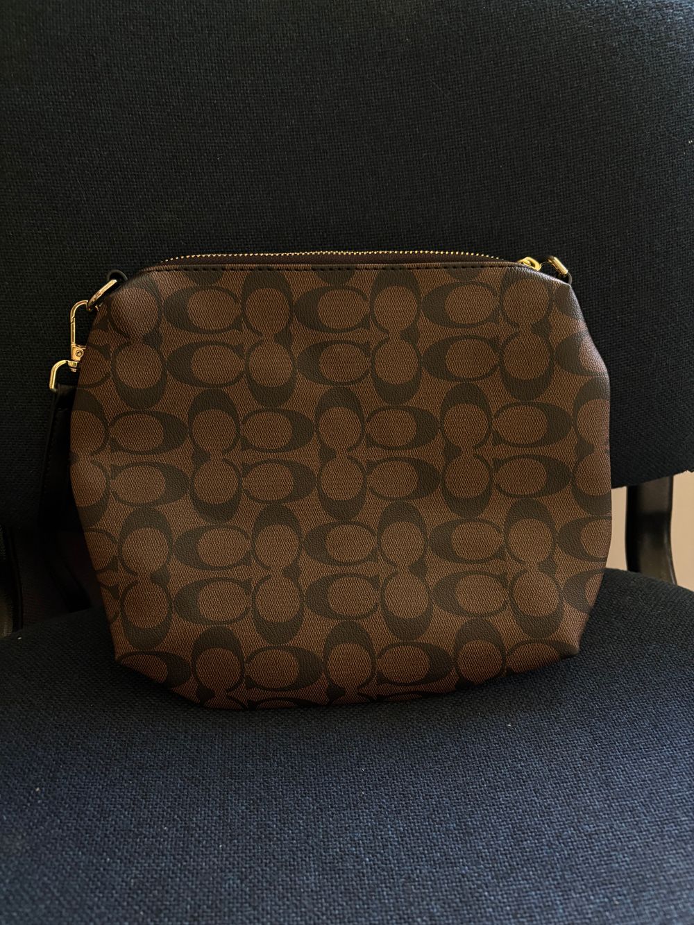 Coach Brown and Black crossbody bag .