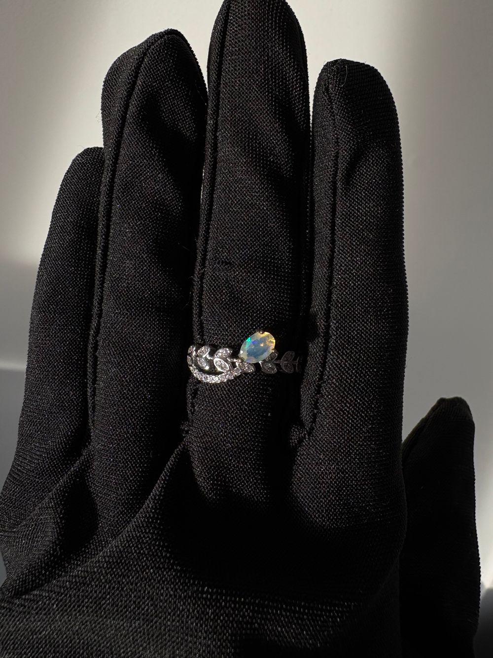 Ethiopian Opal Silver 925 Adjustable ring