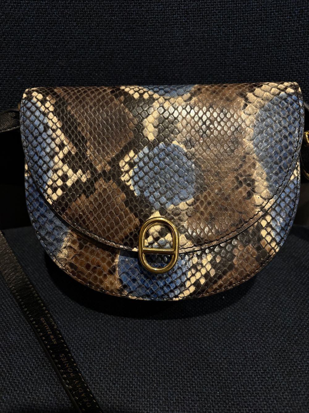 Deadly Ponies Leather Snakeskin Crossbody Bag
