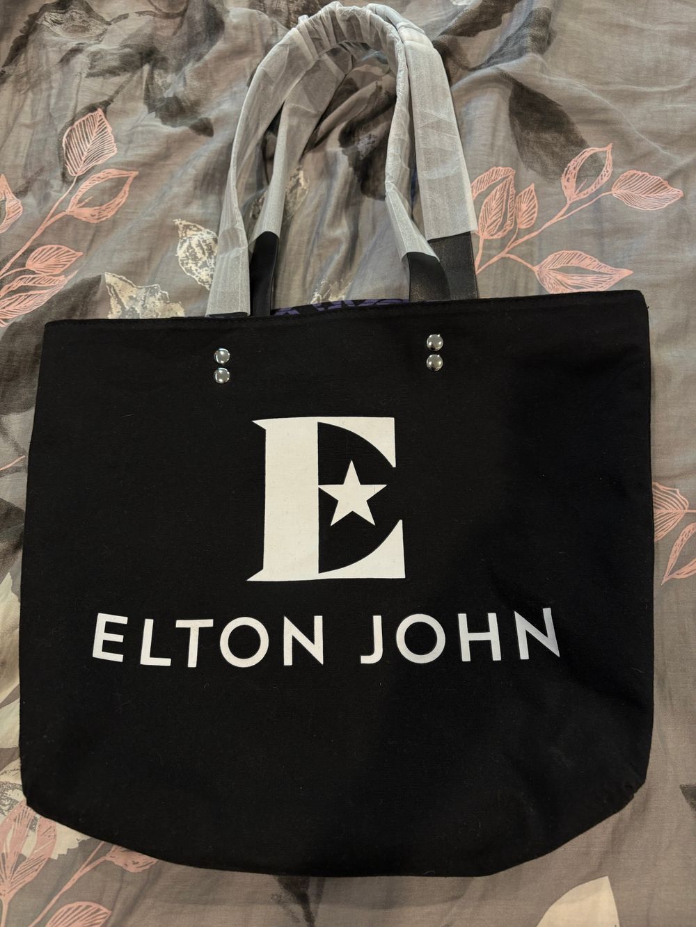 Elton John Black Tote Bag