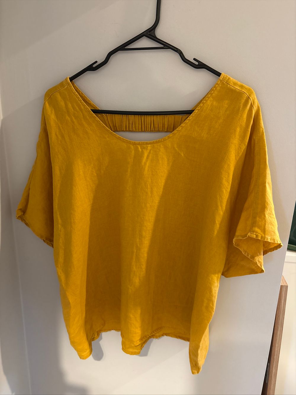 Zest Yellow 100% Linen Top