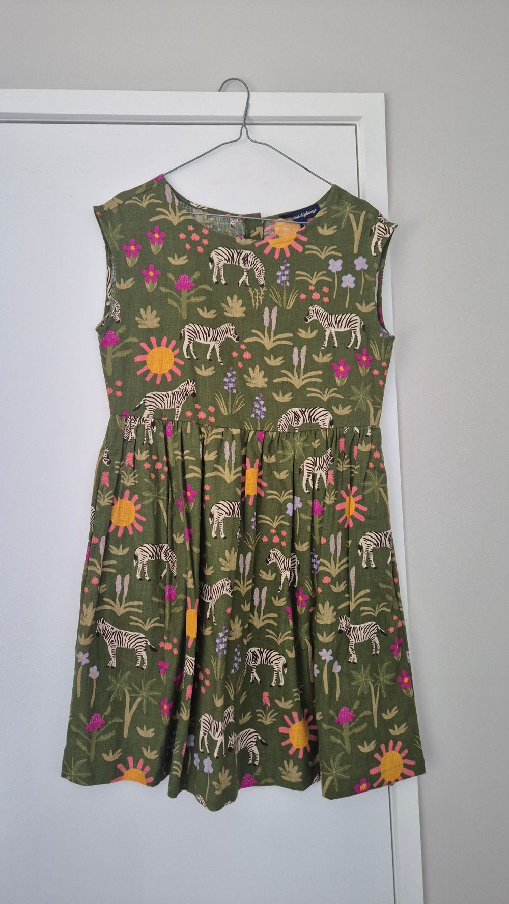 green zebra print dress One Size Green Zebra Print Maxi Dress
