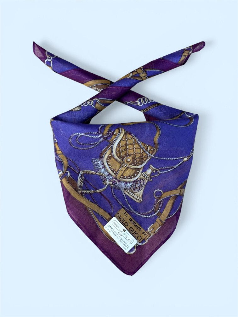 Paolo Gucci Handkerchief | Purple Saddle Bag