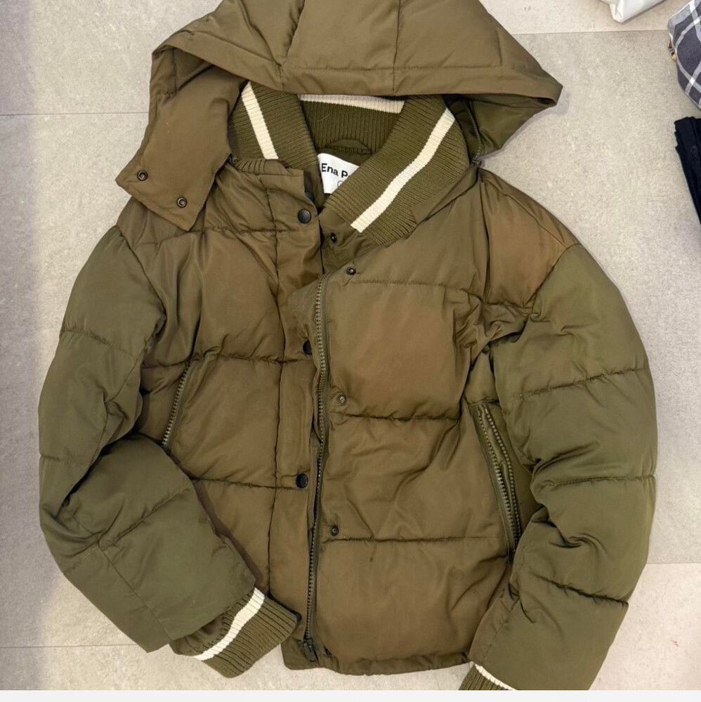 Ena pelly khaki puffer