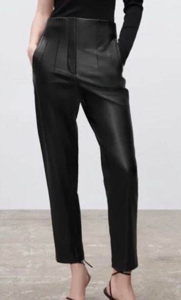 Zara faux leather high waisted  pants