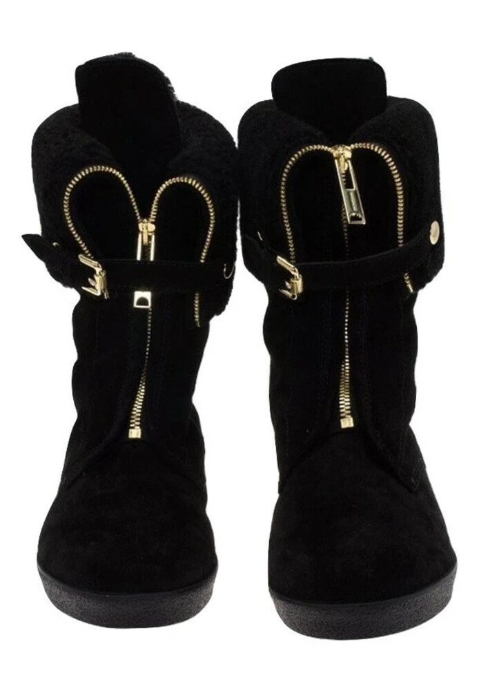 RARE AUTHENTIC BURBERRY STANMORE SHEARLING FOLDOVER BOOTS